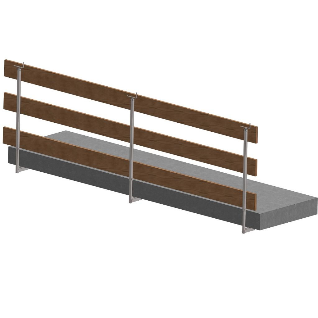 Parapetto Con Bascula Zincato Universale - Altezza 100cm, Apertura 80cm, Conforme EN 13374, Per Balconi E Scale - Foto 13